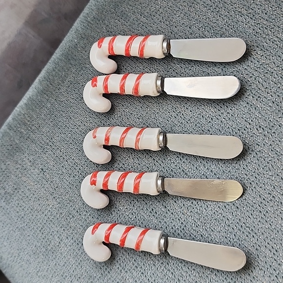 Set of 5 Candy Cane with Holly Accent - Christmas - Picture 2 of 2